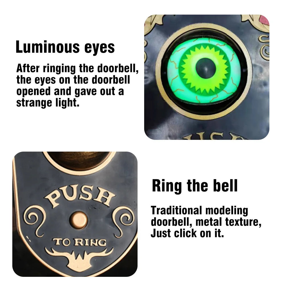 One-Eyed Glowing Halloween Doorbell Prop