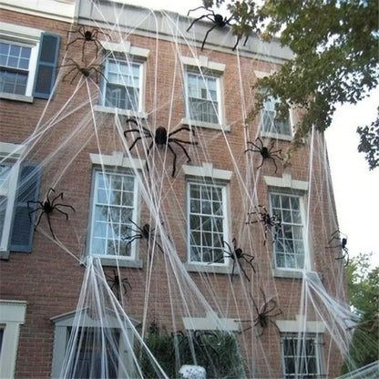 Halloween Giant Black Plush Spider Decoration